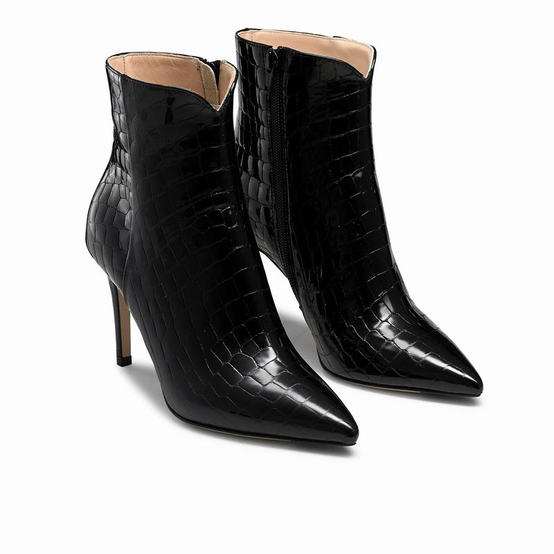 Black Russell And Bromley 85bootie Women's Ankle Boots | PVC8047AG
