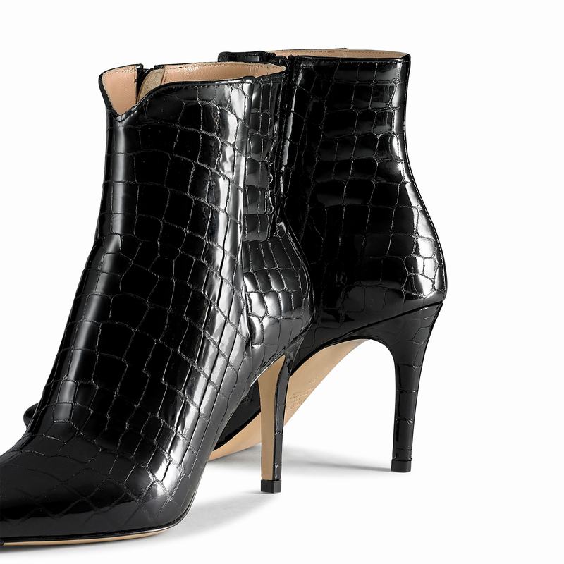 Black Russell And Bromley 85bootie Women's Ankle Boots | PVC8047AG