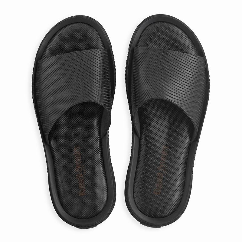 Black Russell And Bromley Air Men's Sliders | VMN53100PZ