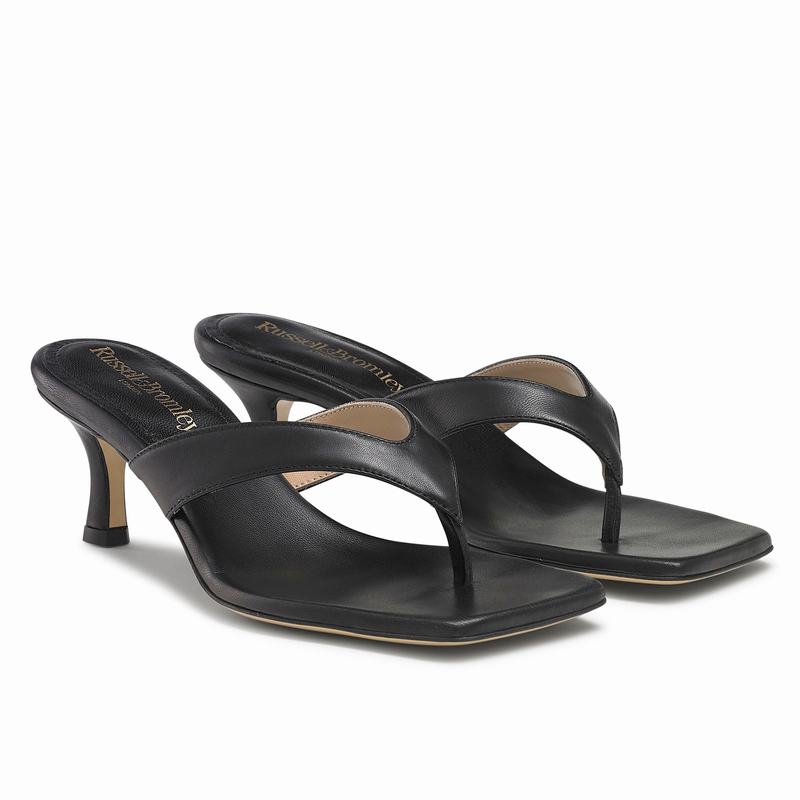 Black Russell And Bromley Airshow Women's Heeled Sandals | KXL3728HN