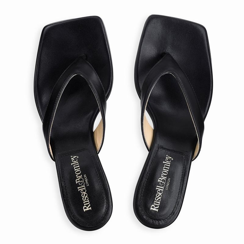Black Russell And Bromley Airshow Women's Heeled Sandals | KXL3728HN