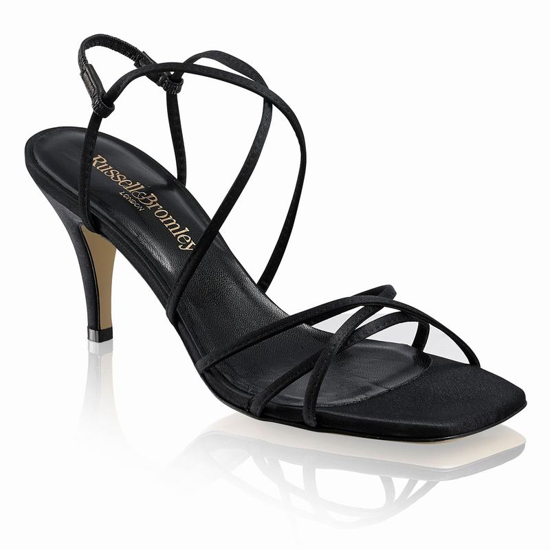 Black Russell And Bromley Airstrip70 Women's Heeled Sandals | PXU250BZ