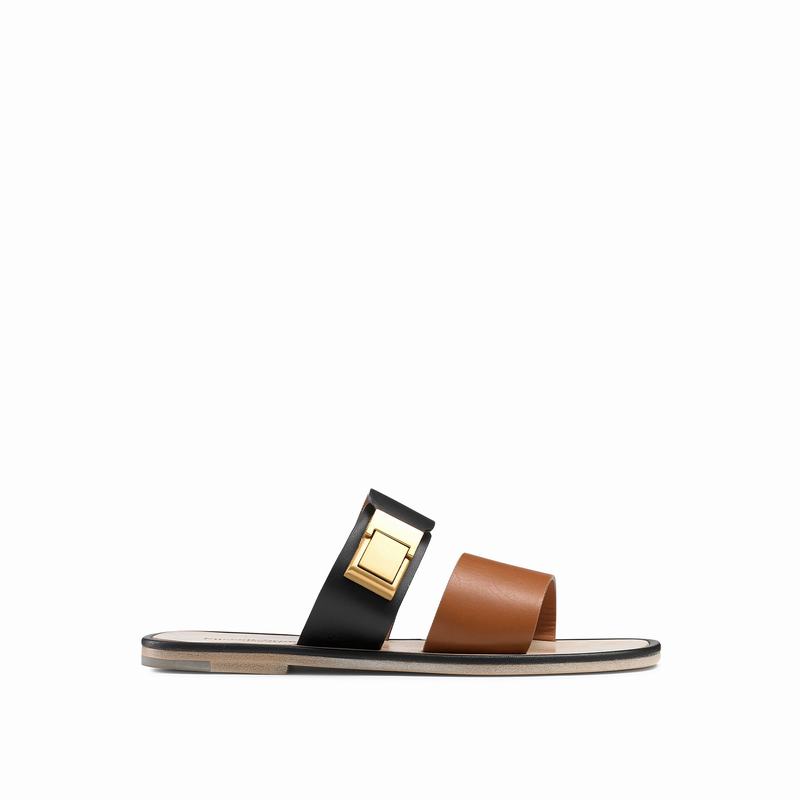 Black Russell And Bromley Aquaviva Women\'s Flat Sandals | DDX457WU