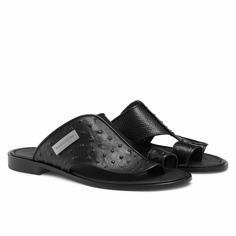 Black Russell And Bromley Arabian Men's Sandals | WQG3849GZ