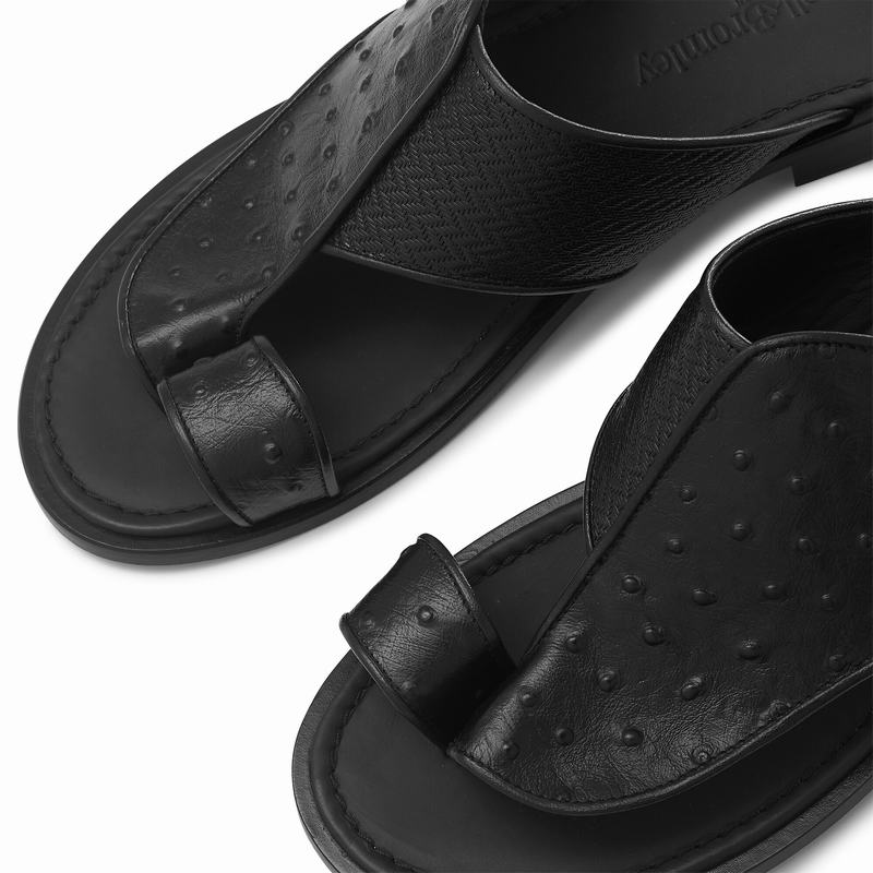 Black Russell And Bromley Arabian Men's Sandals | WQG3849GZ