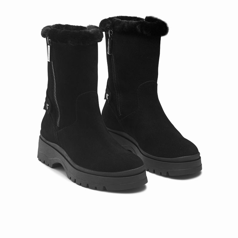 Black Russell And Bromley Arctic Women's Ankle Boots | QGL522GZ