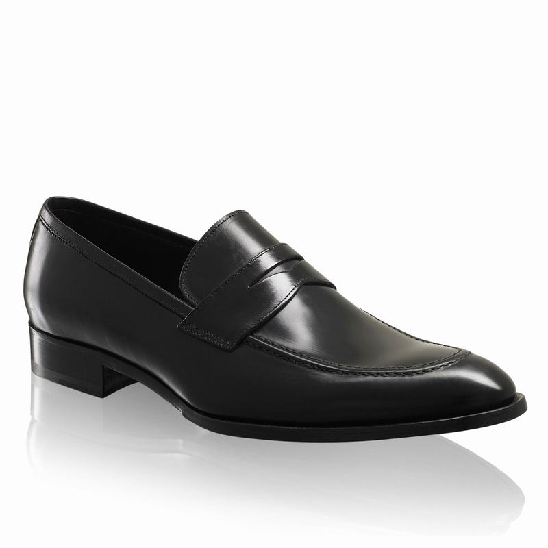 Black Russell And Bromley Aspen Men's Loafers | SEE4666IP