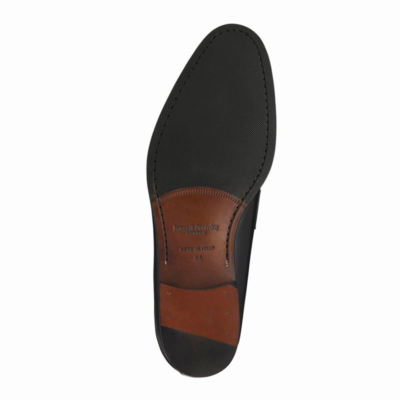 Black Russell And Bromley Aspen Men's Loafers | SEE4666IP