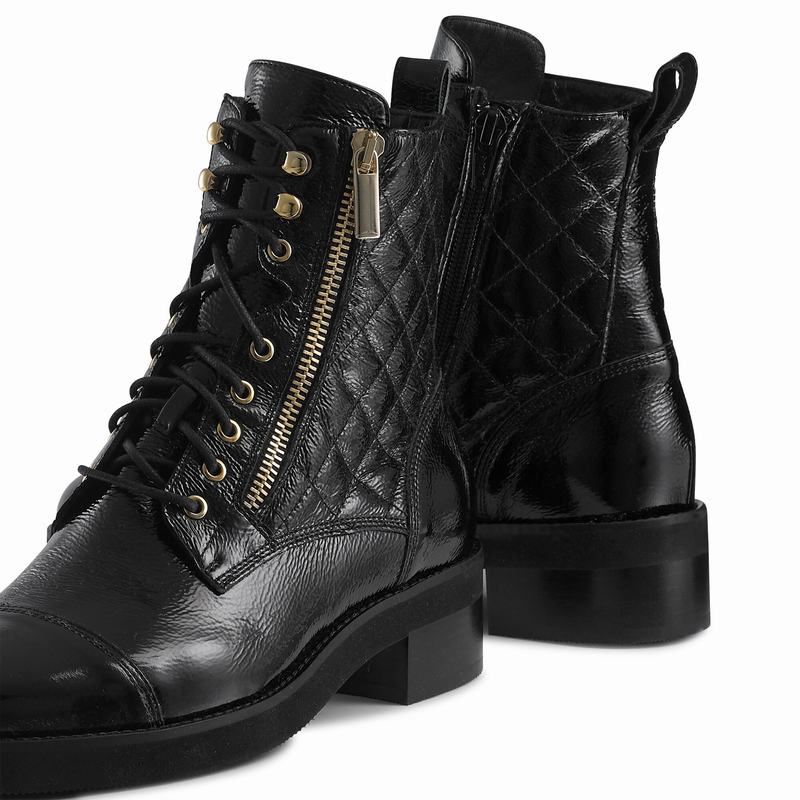 Black Russell And Bromley Atomic Women's Lace Up Boots | OFS1774QG