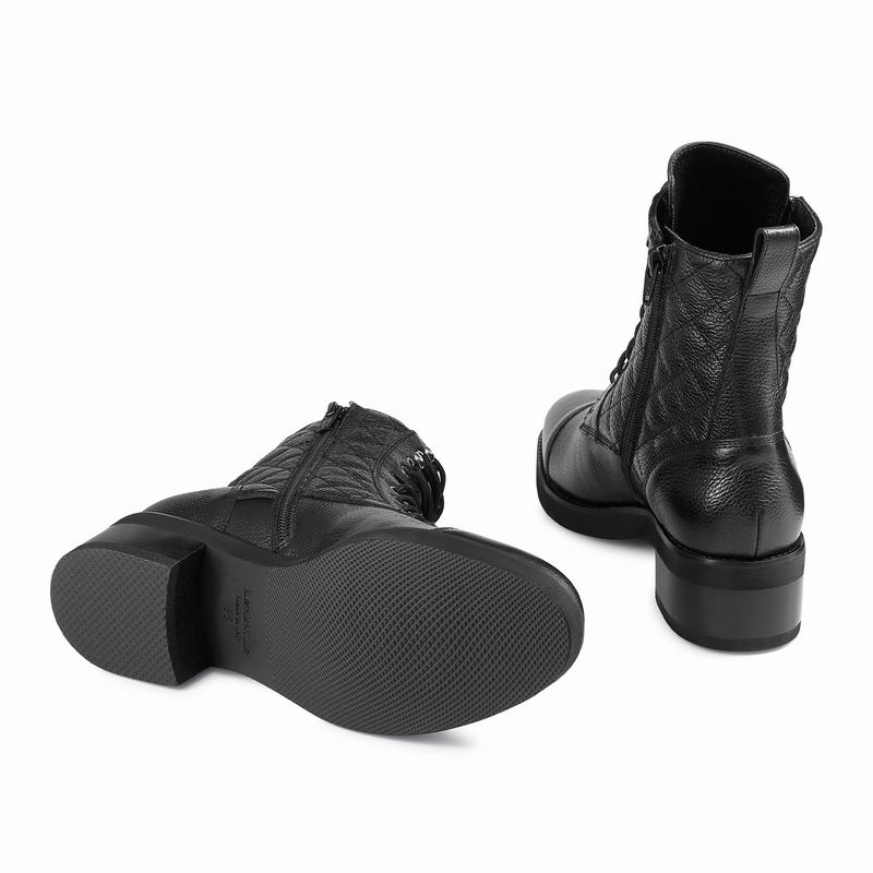 Black Russell And Bromley Atomic Women's Lace Up Boots | OUP6558PC