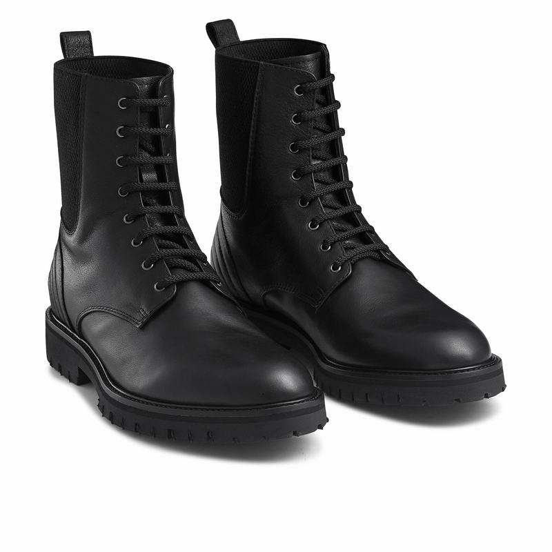 Black Russell And Bromley Bailey Men's Lace Up Boots | ZWP9677NO