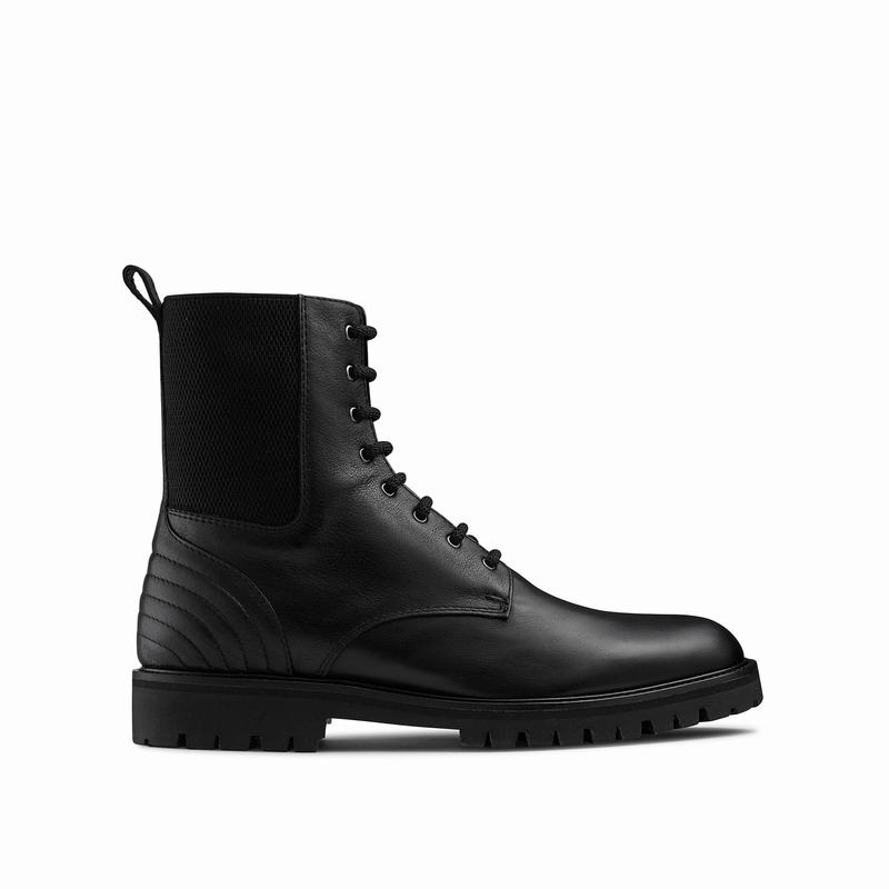 Black Russell And Bromley Bailey Men\'s Lace Up Boots | ZWP9677NO