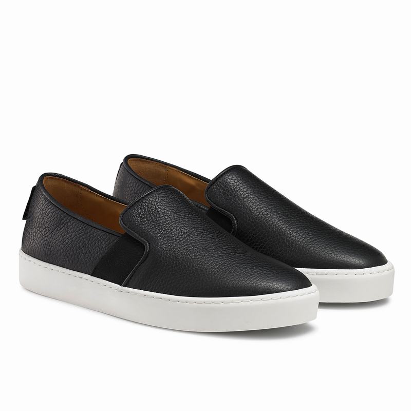 Black Russell And Bromley Ball Park Women's Slip On Trainers | DGC5846PB