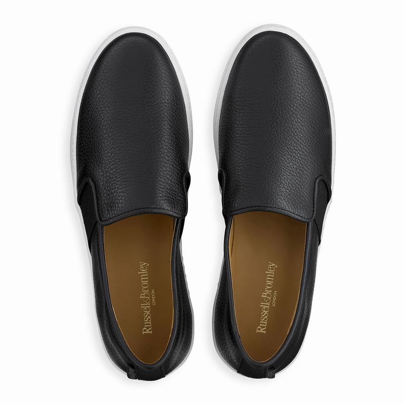 Black Russell And Bromley Ball Park Women's Slip On Trainers | DGC5846PB