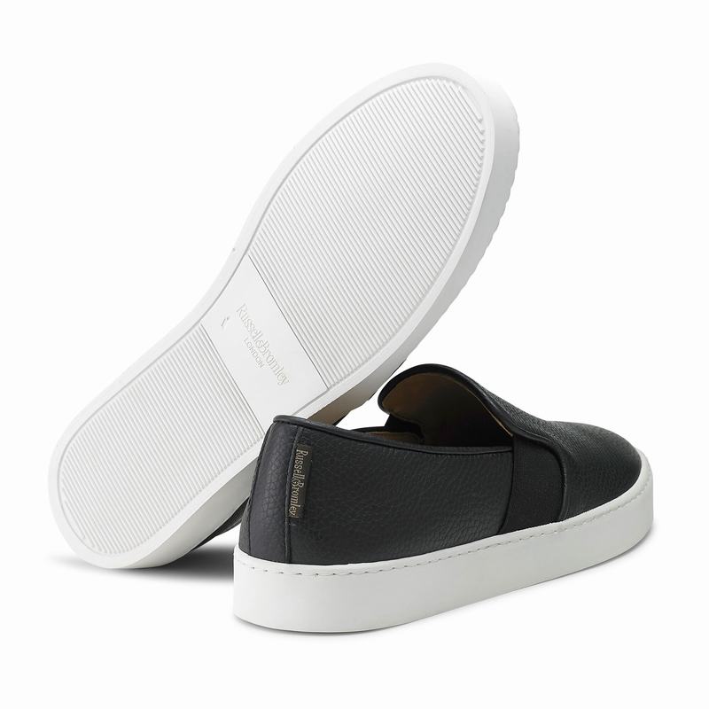 Black Russell And Bromley Ball Park Women's Slip On Trainers | DGC5846PB