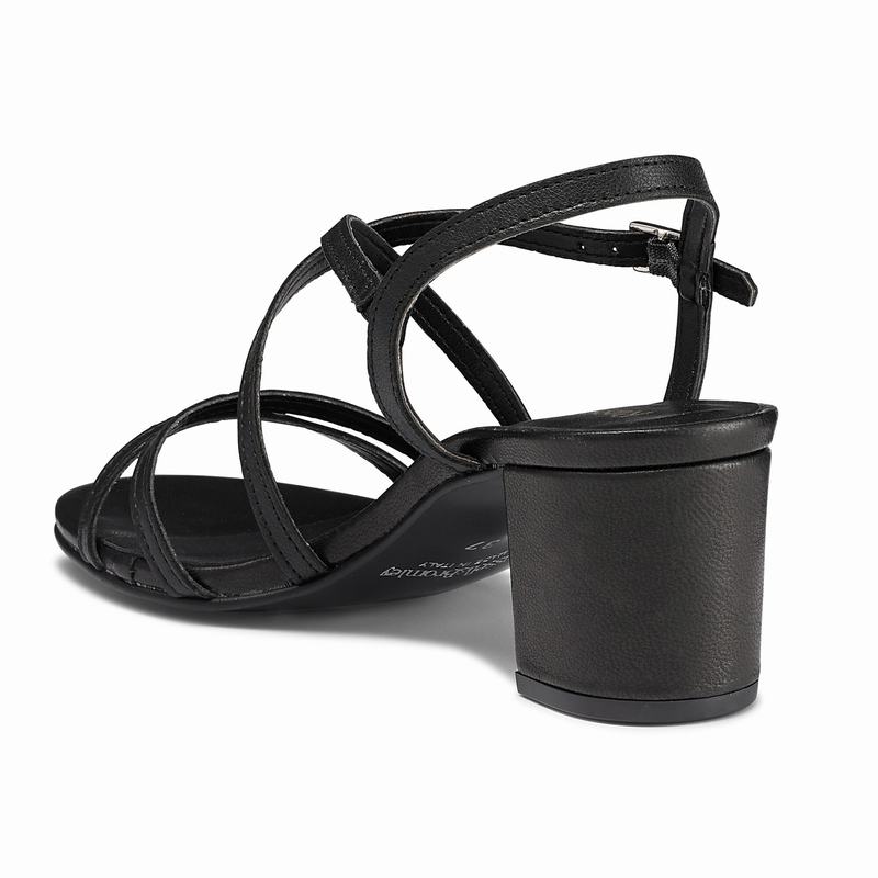 Black Russell And Bromley Barely Women's Heeled Sandals | KOD7560DO
