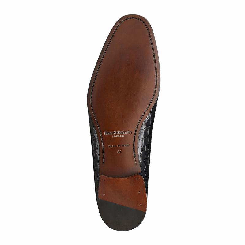 Black Russell And Bromley Baron Men's Slip On Shoes | ZJF8038BU