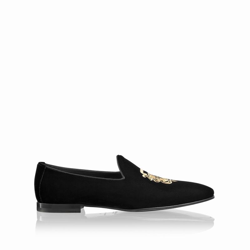 Black Russell And Bromley Baroque Men\'s Loafers | VQZ4238GR