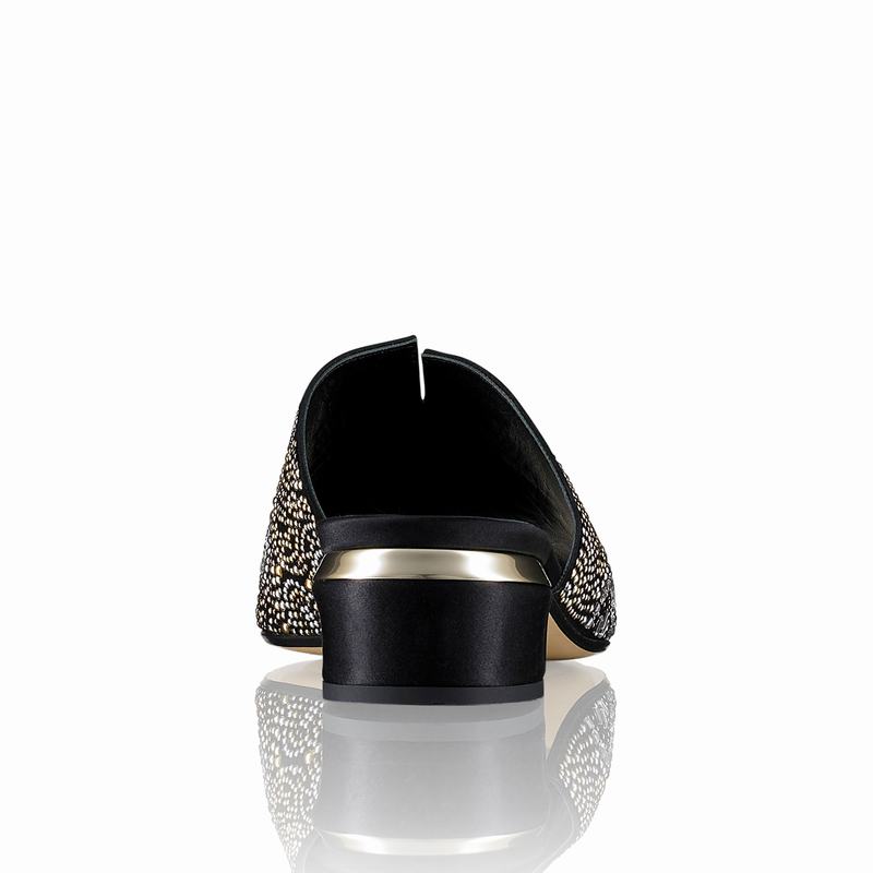 Black Russell And Bromley Beady Women's Mules | RGP751UY