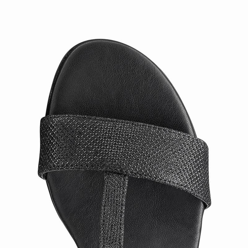 Black Russell And Bromley Bellina Women's Wedge Sandals | NLG1082XD