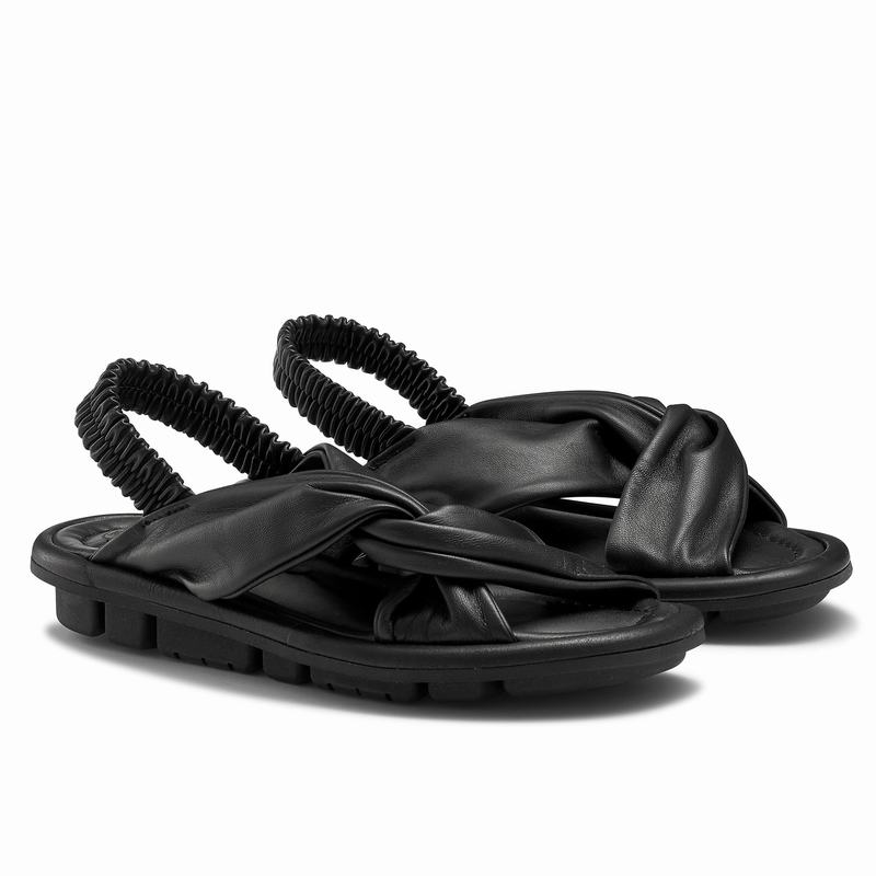Black Russell And Bromley Blossom Women's Flat Sandals | TYT3399EV