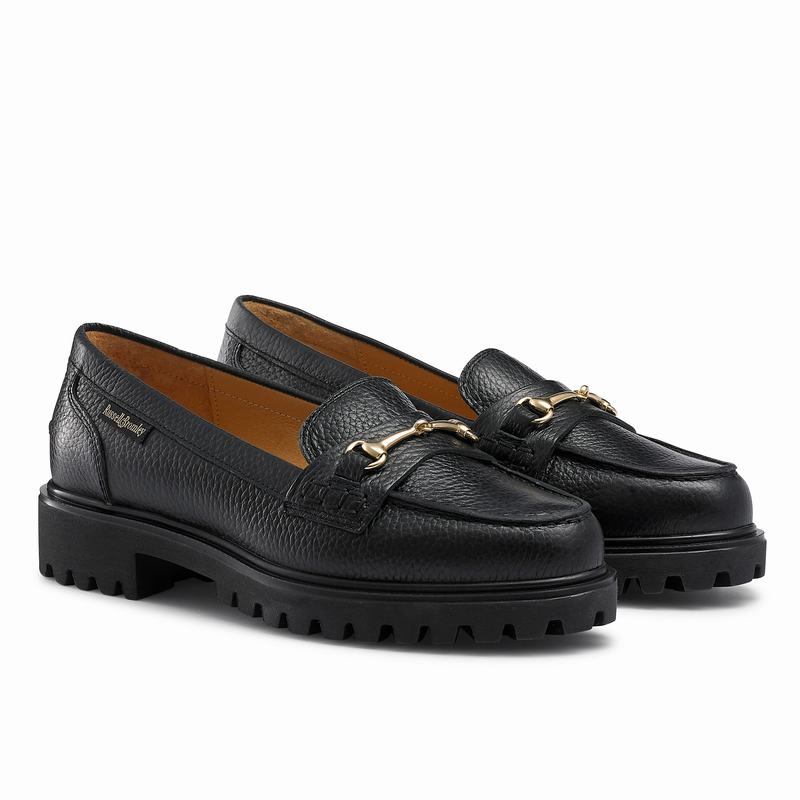 Black Russell And Bromley Booster Women's Loafers | EFG9673FK