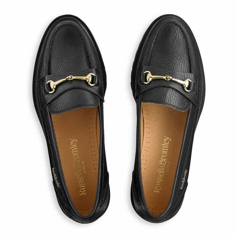 Black Russell And Bromley Booster Women's Loafers | EFG9673FK