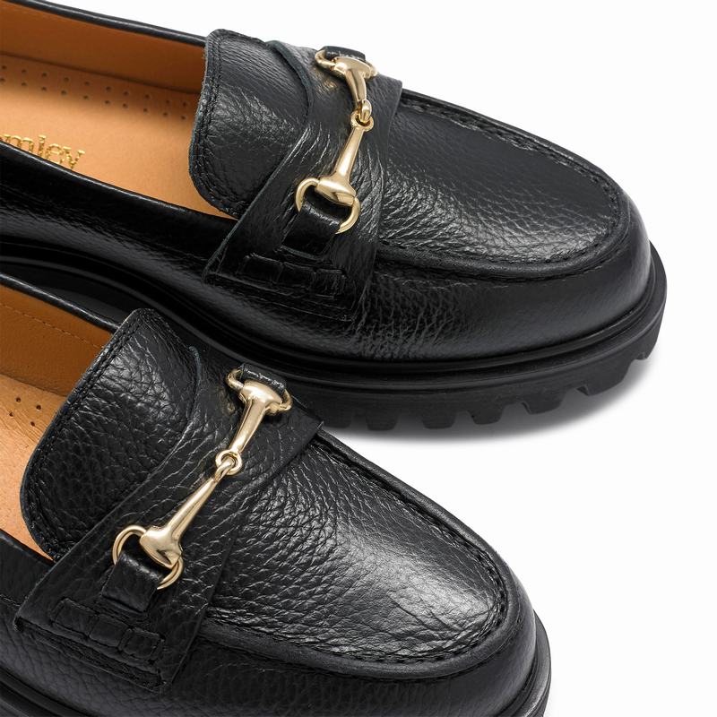 Black Russell And Bromley Booster Women's Loafers | EFG9673FK