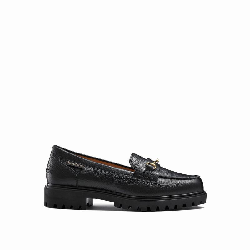 Black Russell And Bromley Booster Women\'s Loafers | EFG9673FK