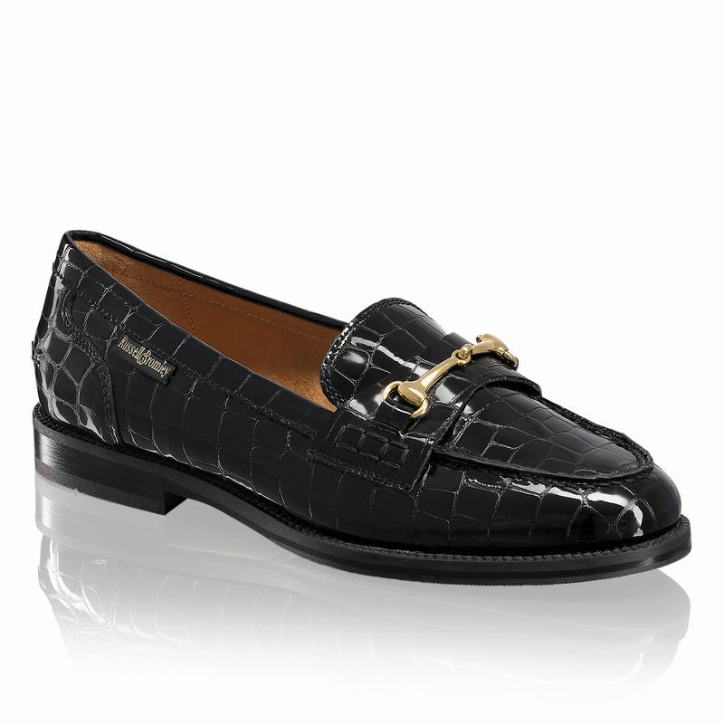 Black Russell And Bromley Brewster Women's Loafers | ZWQ6594GK