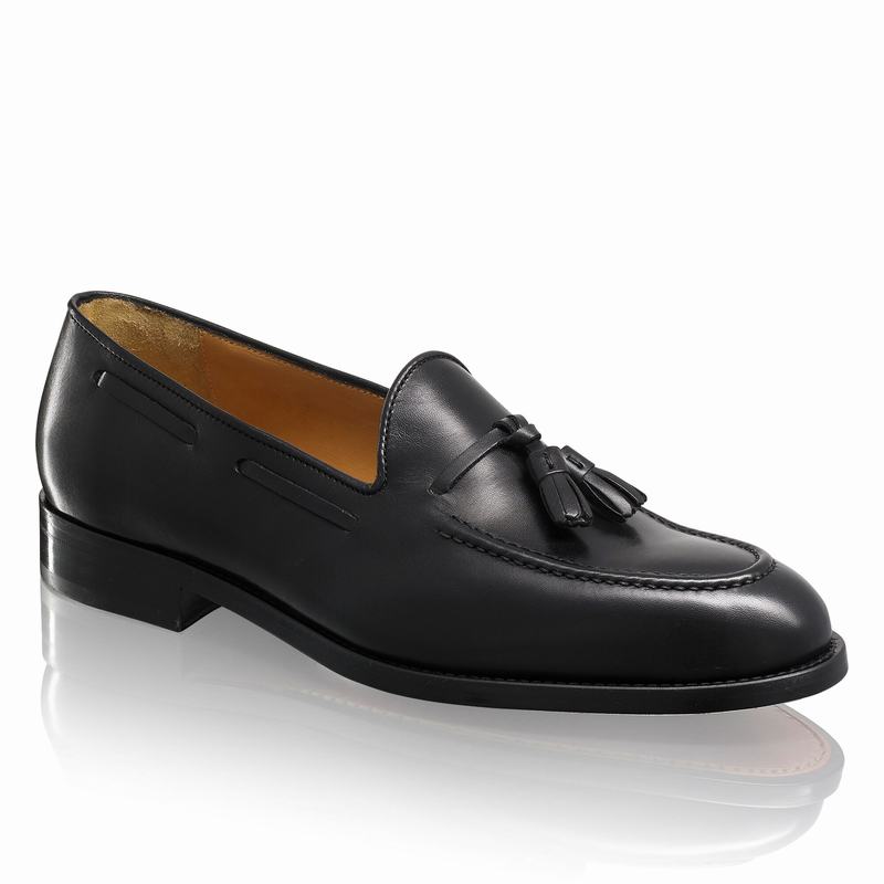 Black Russell And Bromley Broker Men's Loafers | CUV729NH