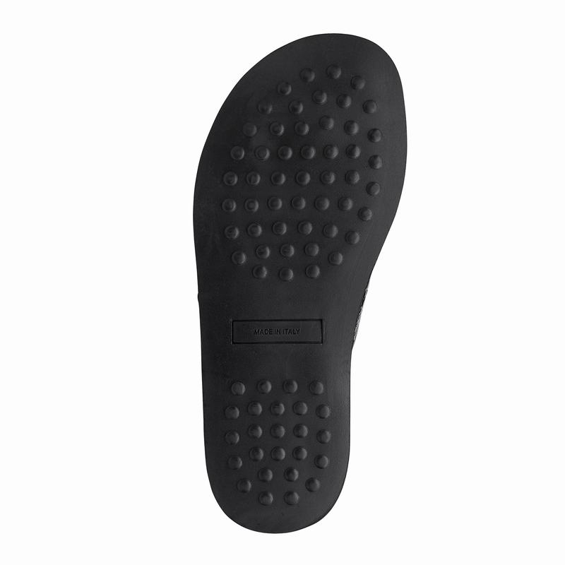 Black Russell And Bromley Buckle Up Men's Sandals | HYJ8235BG