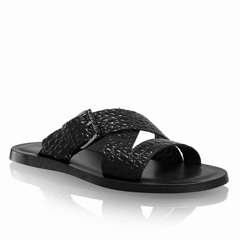 Black Russell And Bromley Bucklebury Men's Sandals | IBM718PS