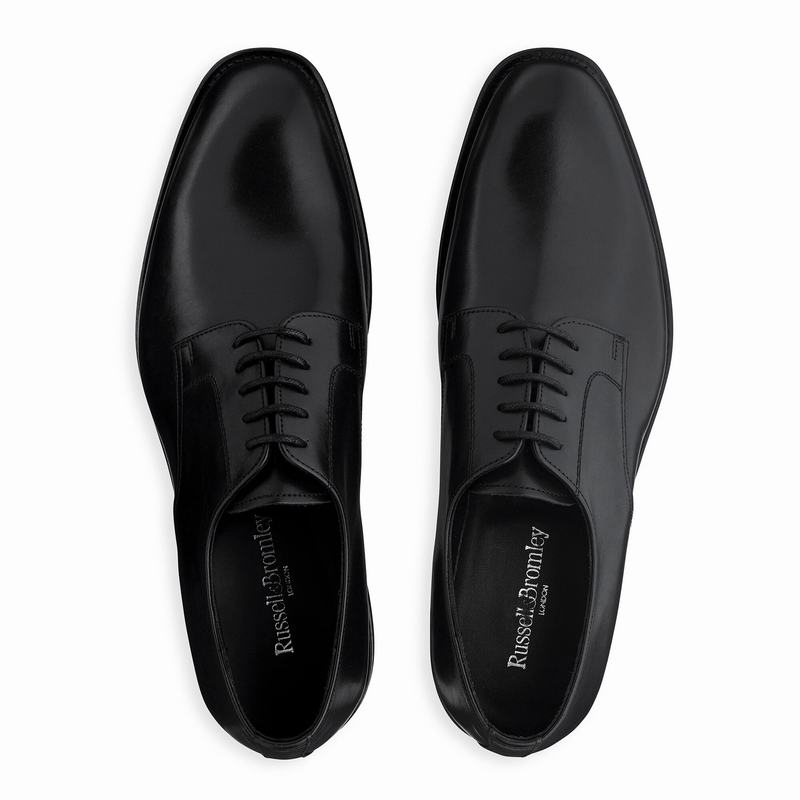Black Russell And Bromley Burford Men's Derby Shoes | DJI5893VP
