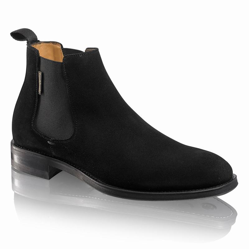 Black Russell And Bromley Burlington Men's Chelsea Boots | RFV93100NE