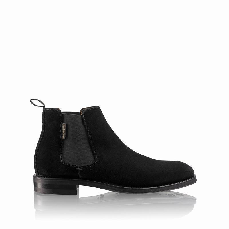 Black Russell And Bromley Burlington Men\'s Chelsea Boots | RFV93100NE