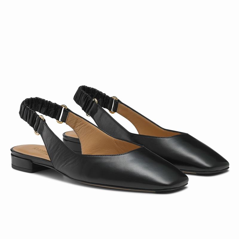 Black Russell And Bromley Campaign Women's Dress Flats | DOO3952RW