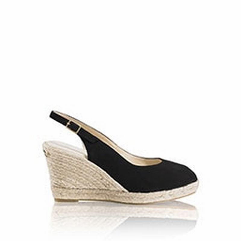 Black Russell And Bromley Candyfloss Women\'s Espadrilles | LJD6047KG