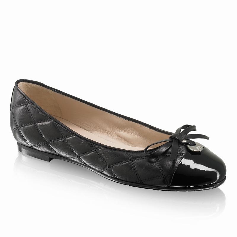 Black Russell And Bromley Charming Women's Ballet Flats | JBJ291JN