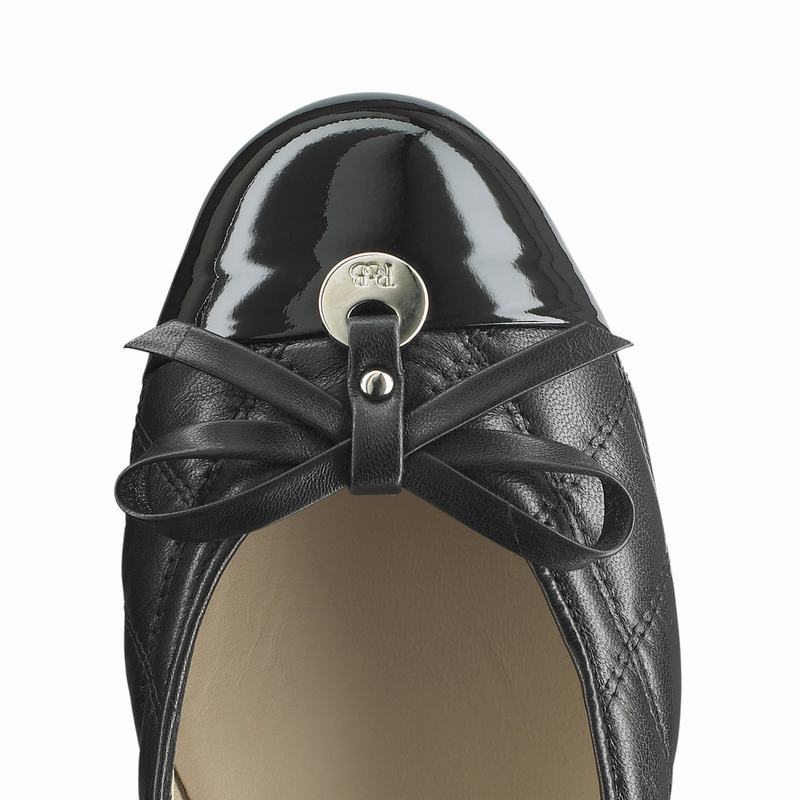 Black Russell And Bromley Charming Women's Ballet Flats | JBJ291JN