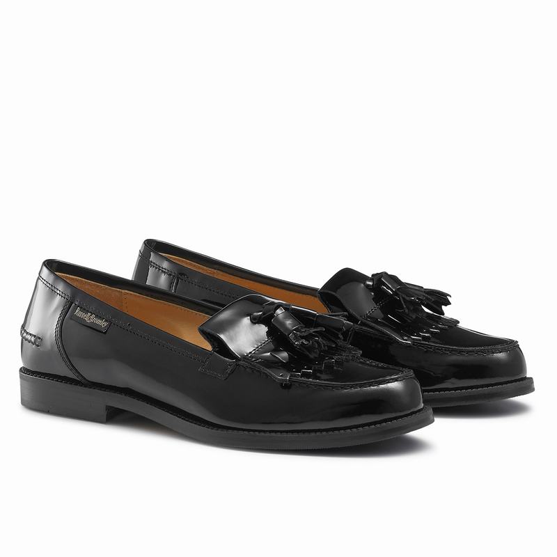 Black Russell And Bromley Chester Women's Loafers | TYD5450NG