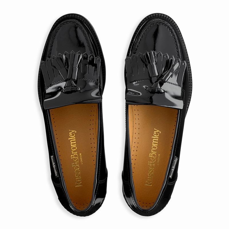 Black Russell And Bromley Chester Women's Loafers | TYD5450NG