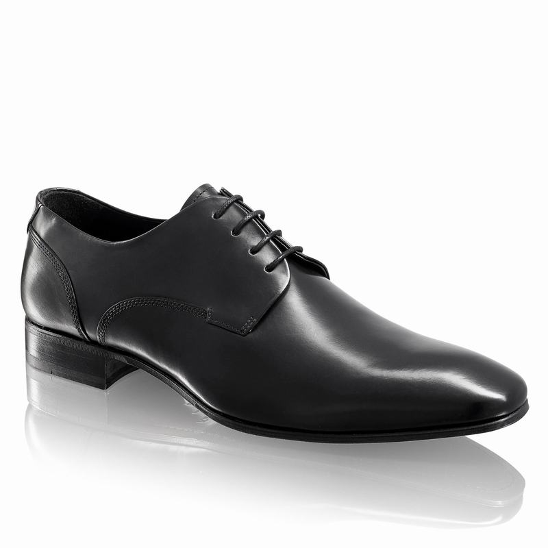 Black Russell And Bromley City Men's Derby Shoes | FVY6346NR