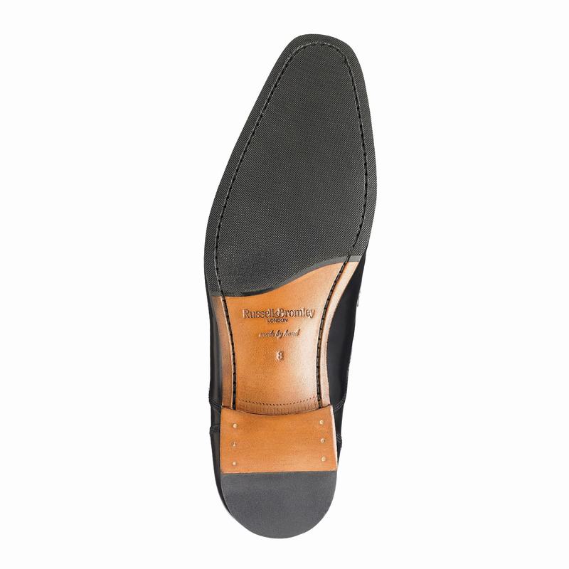 Black Russell And Bromley City Men's Derby Shoes | FVY6346NR