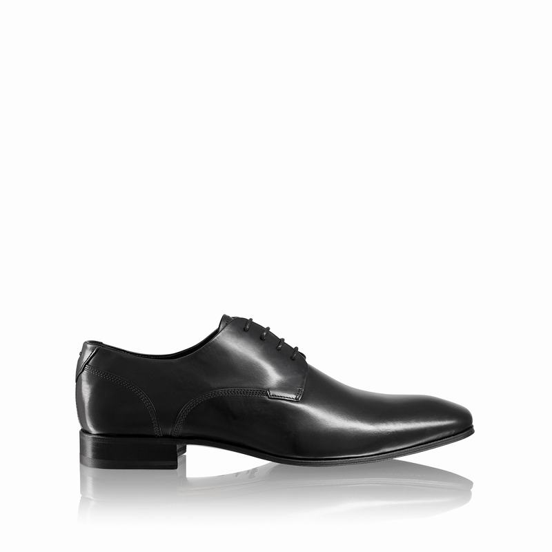 Black Russell And Bromley City Men\'s Derby Shoes | FVY6346NR