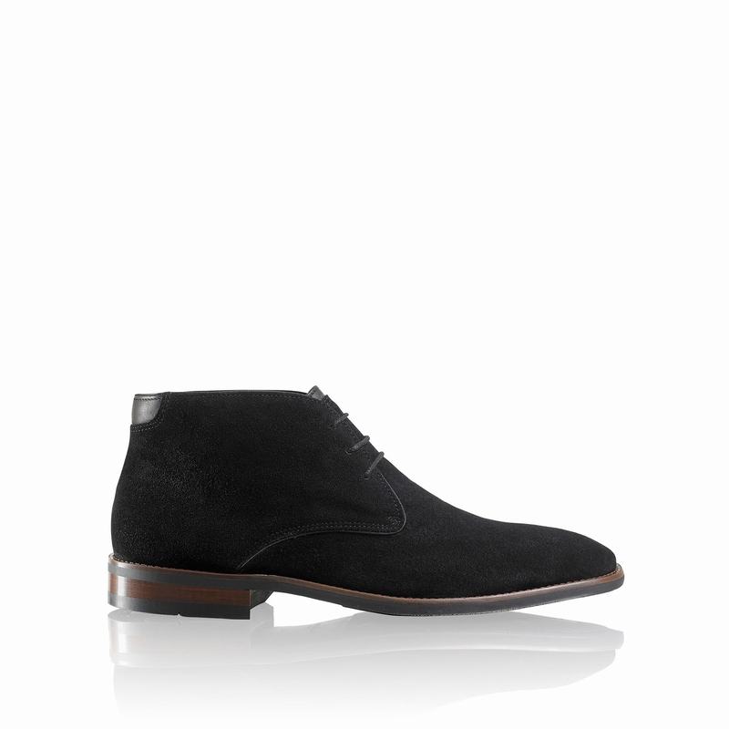 Black Russell And Bromley Classic Men\'s Desert Boots | IKF3973FD