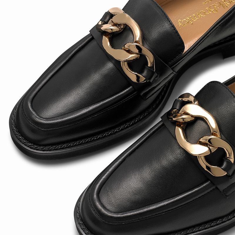 Black Russell And Bromley Cleopatra Women's Loafers | INO6299OU