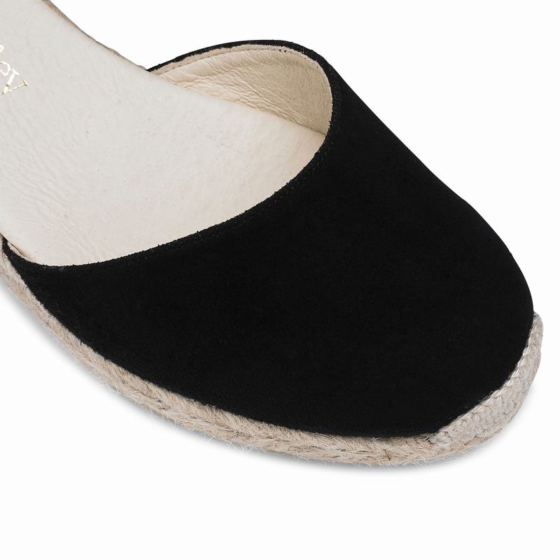 Black Russell And Bromley Cocowrap Women's Espadrilles | QUC9029HG