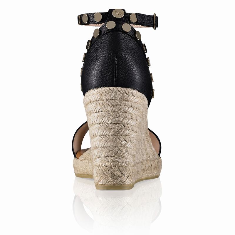 Black Russell And Bromley Coin Spin Women's Espadrilles | OKQ2917DT