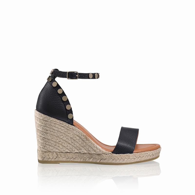 Black Russell And Bromley Coin Spin Women\'s Espadrilles | OKQ2917DT